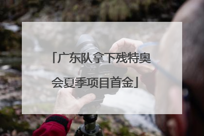广东队拿下残特奥会夏季项目首金