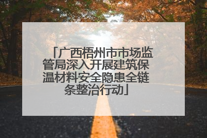 广西梧州市市场监管局深入开展建筑保温材料安全隐患全链条整治行动