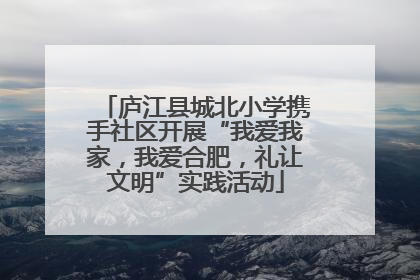 庐江县城北小学携手社区开展“我爱我家，我爱合肥，礼让文明”实践活动