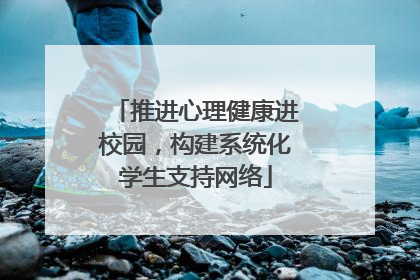 推进心理健康进校园，构建系统化学生支持网络