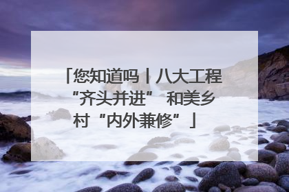 您知道吗丨八大工程“齐头并进” 和美乡村“内外兼修”