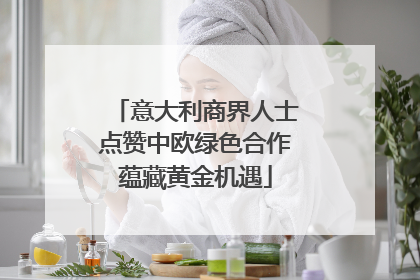 意大利商界人士点赞中欧绿色合作蕴藏黄金机遇