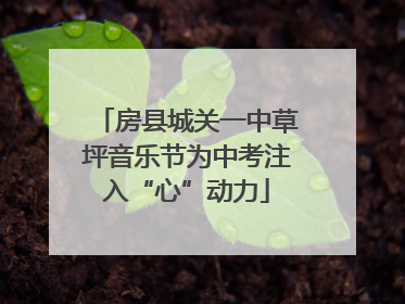 房县城关一中草坪音乐节为中考注入“心”动力
