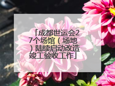 成都世运会27个场馆（场地）陆续启动改造竣工验收工作