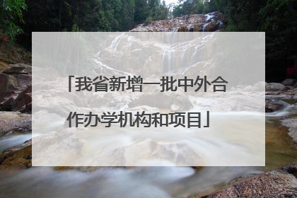 我省新增一批中外合作办学机构和项目