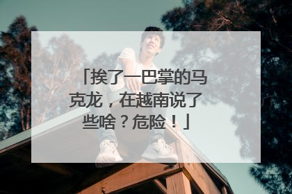 挨了一巴掌的马克龙，在越南说了些啥？危险！