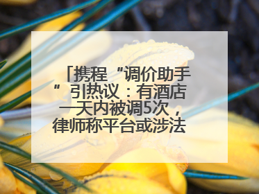 携程“调价助手”引热议：有酒店一天内被调5次，律师称平台或涉法律责任