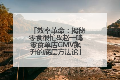效率革命：揭秘零食很忙&赵一鸣零食单店GMV飙升的底层方法论