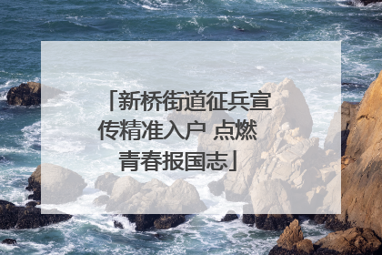 新桥街道征兵宣传精准入户 点燃青春报国志