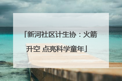 新河社区计生协：火箭升空 点亮科学童年