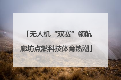 无人机“双赛”领航 廊坊点燃科技体育热潮