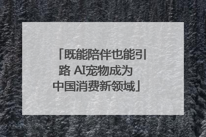 既能陪伴也能引路 AI宠物成为中国消费新领域