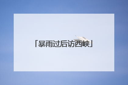 暴雨过后访西峡