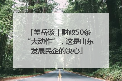望岳谈｜财政50条“大动作”，这是山东发展民企的决心