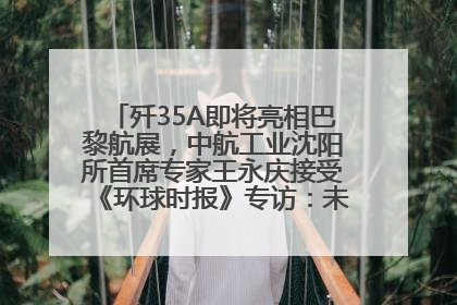 歼35A即将亮相巴黎航展，中航工业沈阳所首席专家王永庆接受《环球时报》专访：未来数量可以有很多