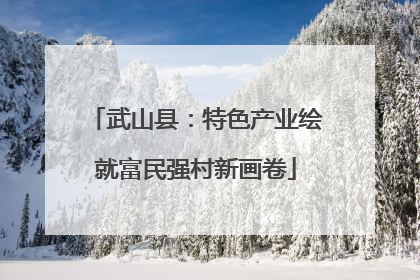 武山县：特色产业绘就富民强村新画卷