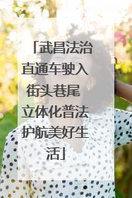 武昌法治直通车驶入街头巷尾 立体化普法护航美好生活