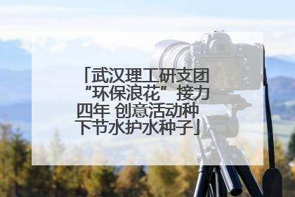 武汉理工研支团“环保浪花”接力四年 创意活动种下节水护水种子