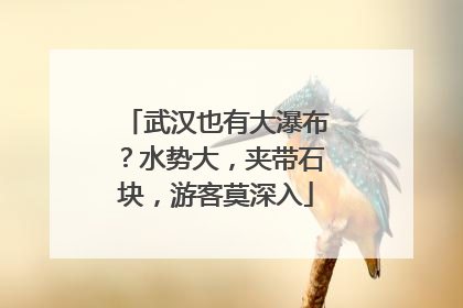 武汉也有大瀑布？水势大，夹带石块，游客莫深入