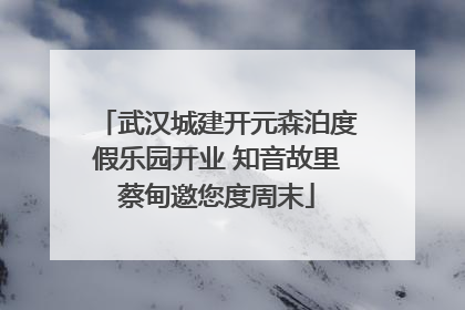 武汉城建开元森泊度假乐园开业 知音故里蔡甸邀您度周末