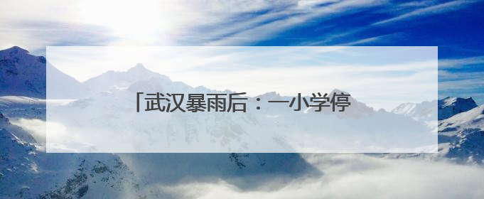 武汉暴雨后：一小学停课清淤，有商家称地下仓库数万元货物被泡