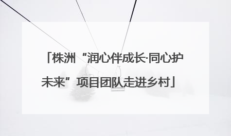 株洲“润心伴成长·同心护未来”项目团队走进乡村