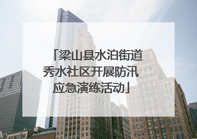 梁山县水泊街道秀水社区开展防汛应急演练活动