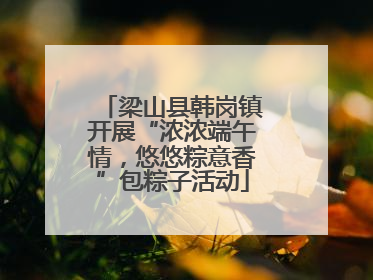 梁山县韩岗镇开展“浓浓端午情，悠悠粽意香”包粽子活动