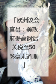 欧洲议会官员：美政府提高钢铝关税至50%毫无道理
