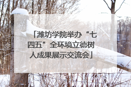 潍坊学院举办“七四五”全环境立德树人成果展示交流会