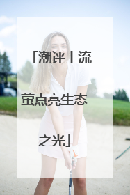 潮评丨流萤点亮生态之光