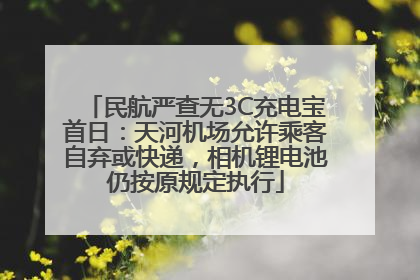 民航严查无3C充电宝首日：天河机场允许乘客自弃或快递，相机锂电池仍按原规定执行