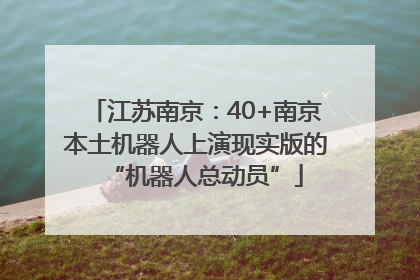 江苏南京：40+南京本土机器人上演现实版的“机器人总动员”