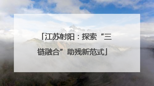 江苏射阳：探索“三链融合”助残新范式