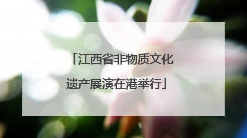 江西省非物质文化遗产展演在港举行