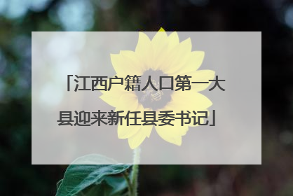 江西户籍人口第一大县迎来新任县委书记