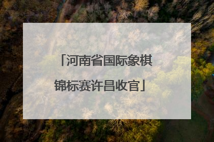 河南省国际象棋锦标赛许昌收官