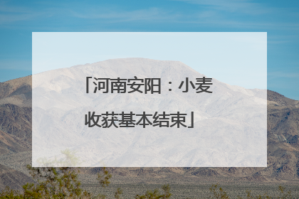 河南安阳：小麦收获基本结束