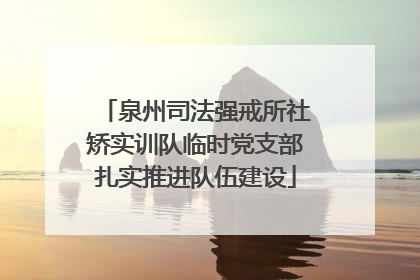 泉州司法强戒所社矫实训队临时党支部扎实推进队伍建设