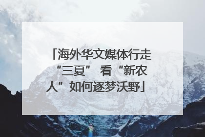 海外华文媒体行走“三夏” 看“新农人”如何逐梦沃野