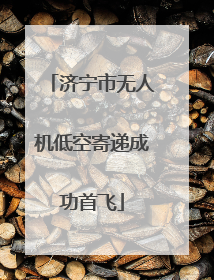 济宁市无人机低空寄递成功首飞