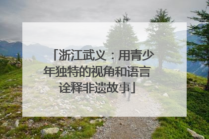 浙江武义：用青少年独特的视角和语言诠释非遗故事