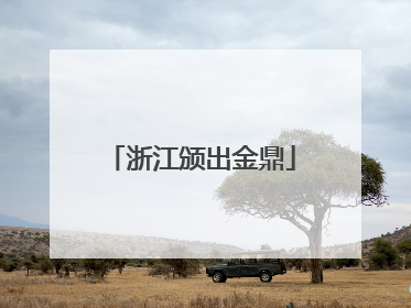 浙江颁出金鼎