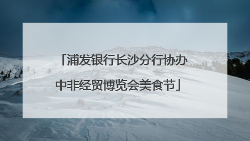 浦发银行长沙分行协办中非经贸博览会美食节