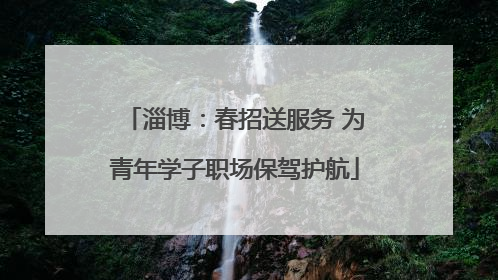淄博：春招送服务 为青年学子职场保驾护航