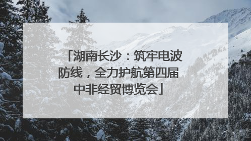 湖南长沙：筑牢电波防线，全力护航第四届中非经贸博览会
