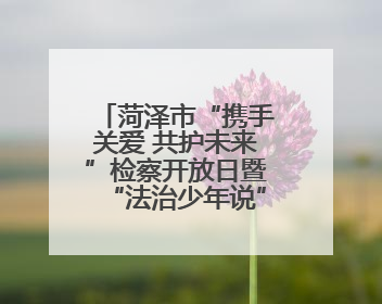 菏泽市“携手关爱 共护未来”检察开放日暨“法治少年说”教育宣传启动仪式举行