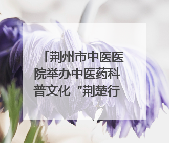 荆州市中医医院举办中医药科普文化“荆楚行”活动