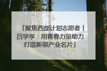 聚焦西部计划志愿者丨吕学亨：用青春力量助力打造新疆产业名片