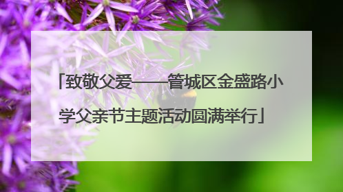 致敬父爱——管城区金盛路小学父亲节主题活动圆满举行